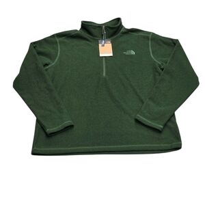 The North Face Men's Textured Cap Rock 1/4 Zip Fleece Pine Needle Size XL New